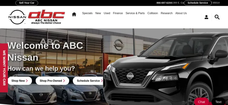 Screenshot ABC Nissan