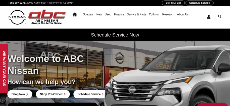 Screenshot ABC Nissan