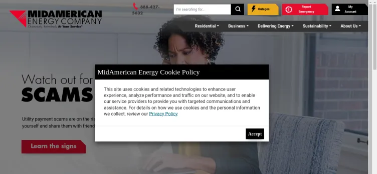 Screenshot MidAmerican Energy Company