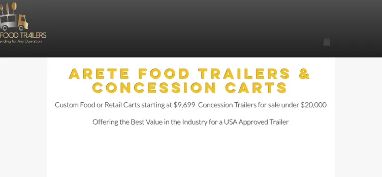 Screenshot Arete Food Trailers & Concession Carts