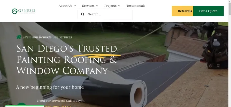 Screenshot Genesis Home Improvements