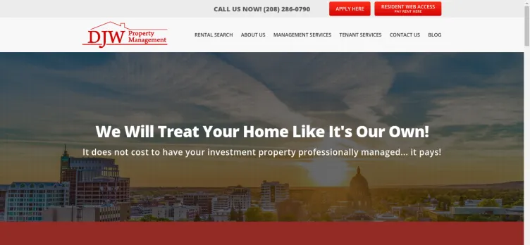 Screenshot DJW Property Management