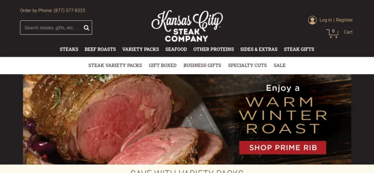 Screenshot Kansas City Steak Company