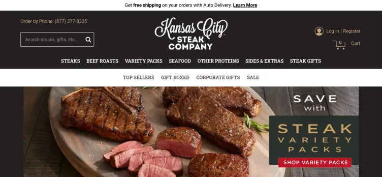 Screenshot Kansas City Steak Company