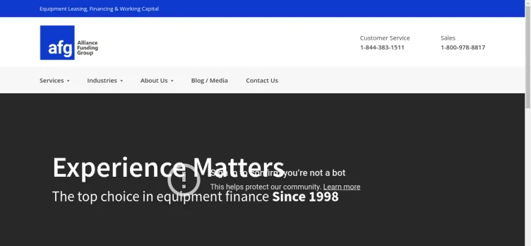 Screenshot Alliance Funding Group