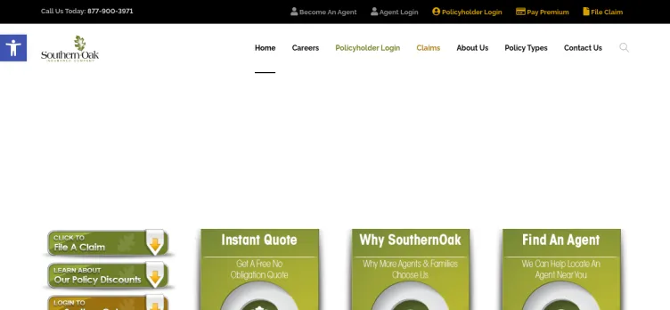 Screenshot Southern Oak Insurance Company