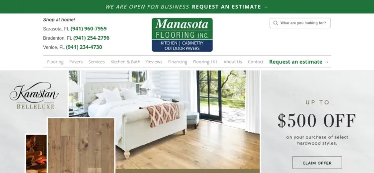 Screenshot Manasota Flooring