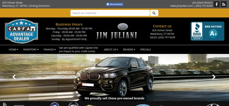 Screenshot Jim Juliani Motor Cars