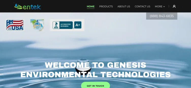 Screenshot Genesis Environmental Technologies