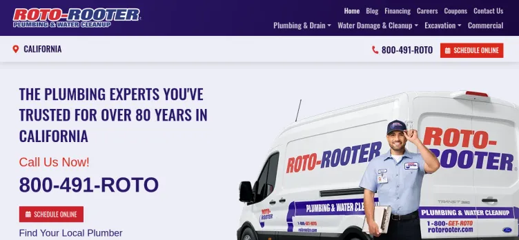 Screenshot Roto Rooter Plumbers