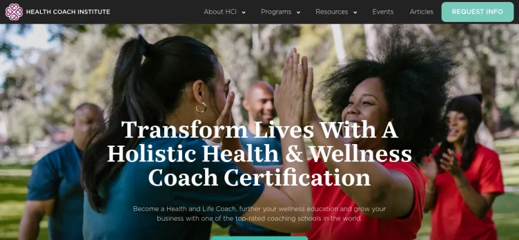 Screenshot Health Coach Institute