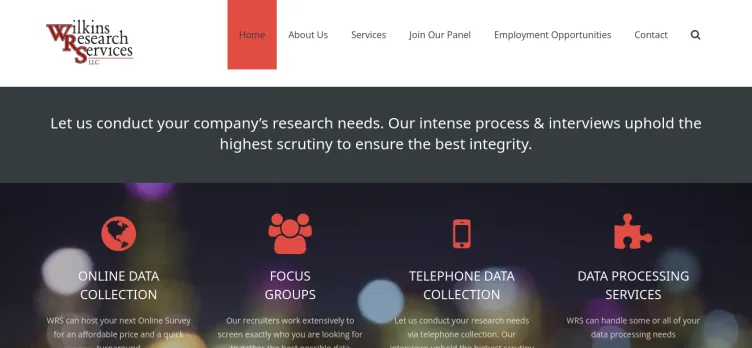 Screenshot Wilkins Research Services