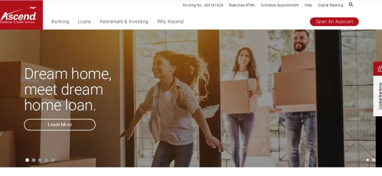 Screenshot Ascend Federal Credit Union