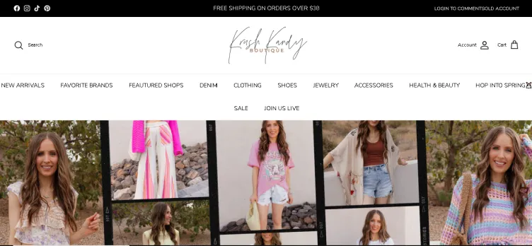 Screenshot Krush Kandy Boutique