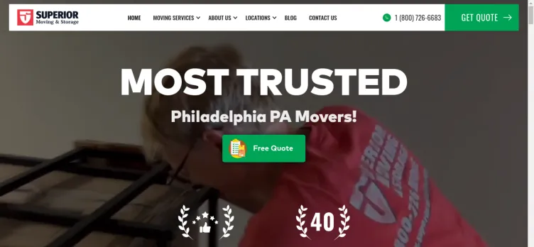Screenshot Superior Moving & Storage, Incorporated