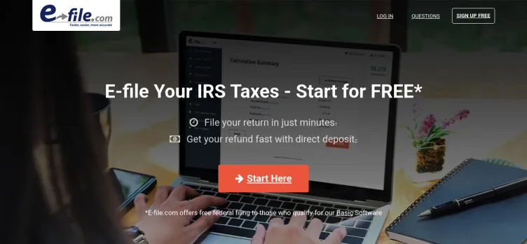 Screenshot E-File.com