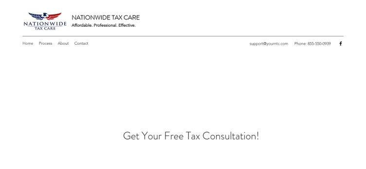 Screenshot Nationwide Tax Care