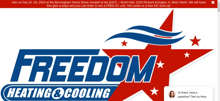 Screenshot Freedom Heating & Cooling