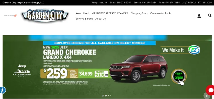 Screenshot Garden City Jeep Chrysler Dodge