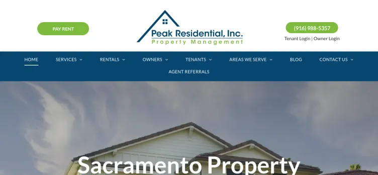 Screenshot Peak Residential