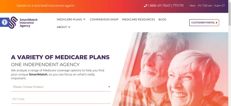 Screenshot SmartMatch Insurance Agency