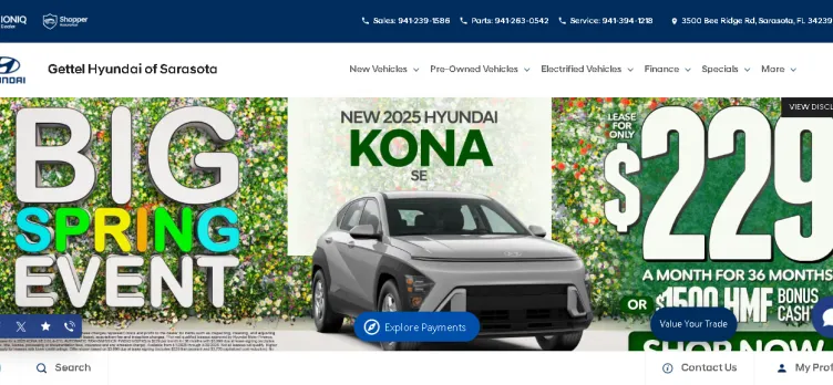 Screenshot Gettel Hyundai of Sarasota