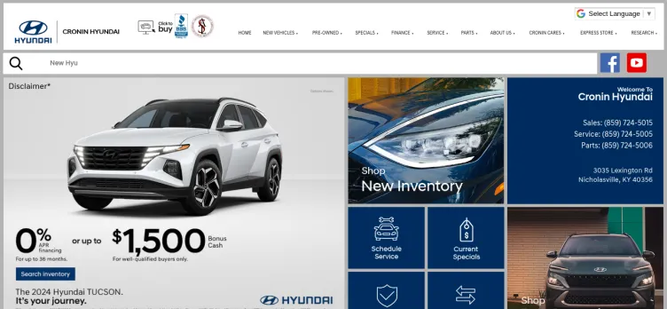 Screenshot Cronin Hyundai Of Nicholasville