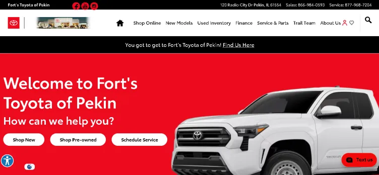 Screenshot Fort's Toyota of Pekin