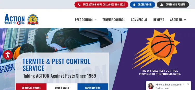 Screenshot ACTION Termite & Pest Control