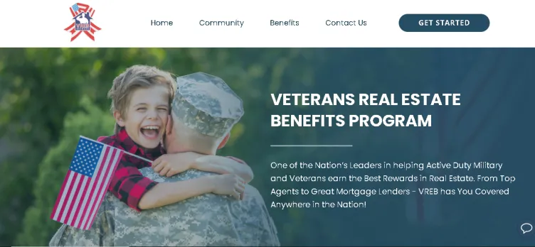 Screenshot Veterans Real Estate Benefits Network