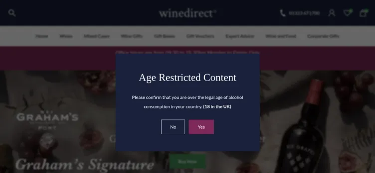 Screenshot Wine Direct (Sussex) Limited