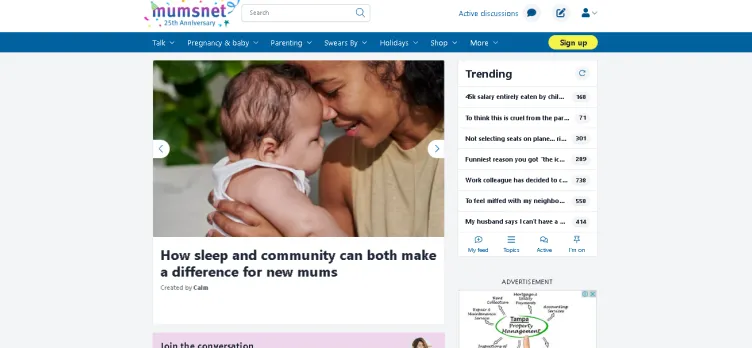 Screenshot Mumsnet