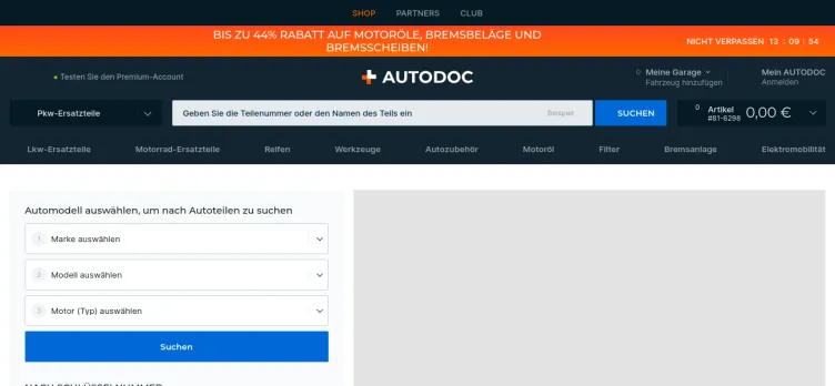 Screenshot Autodoc.de