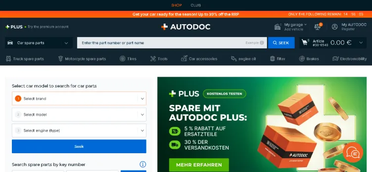 Screenshot Autodoc.de