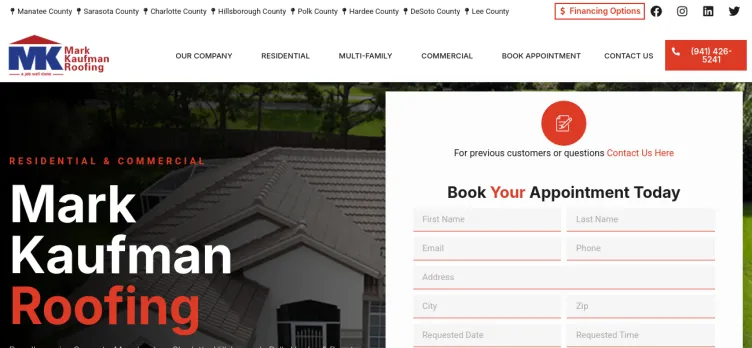 Screenshot Mark Kaufman Roofing