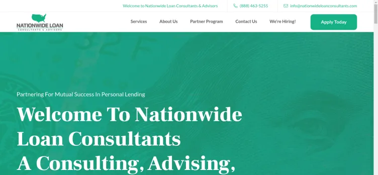 Screenshot Nationwide Loan Consultants