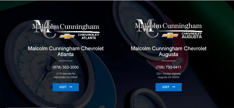 Screenshot Malcolm Cunningham Chevrolet