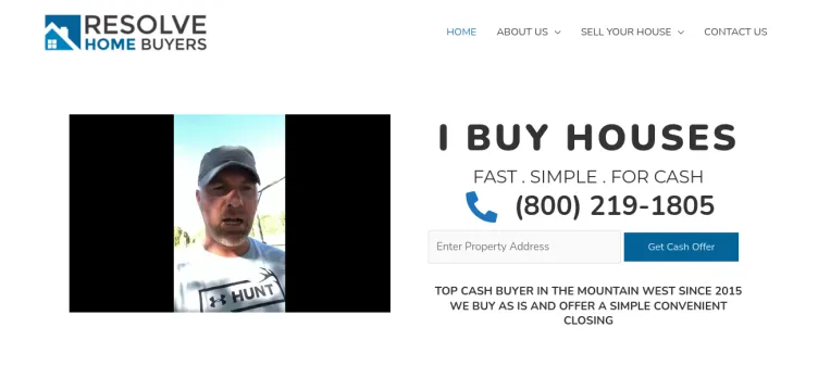 Screenshot Resolve Home Buyers