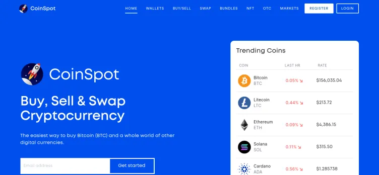 Screenshot Coinspot.com.au