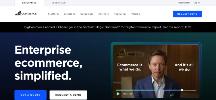 Screenshot Big Commerce