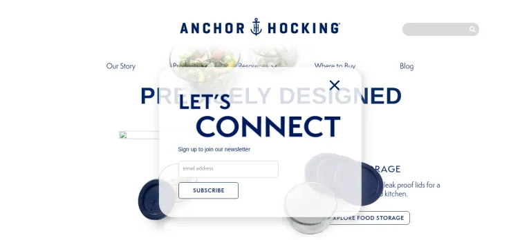 Screenshot Anchor Hocking