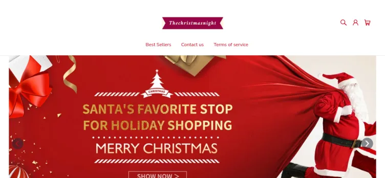 Screenshot thechristmasnight.com