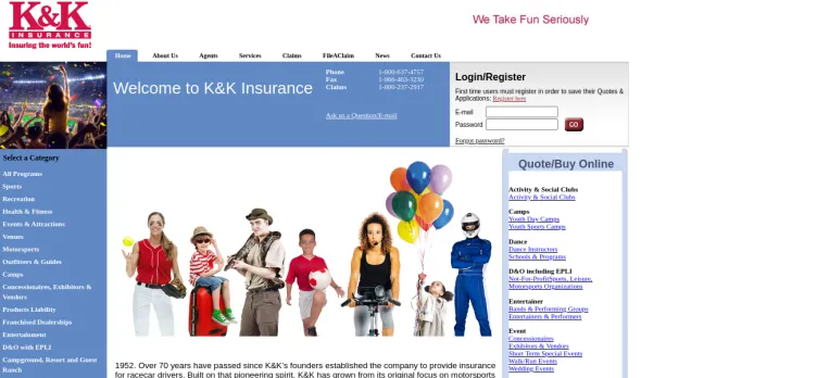 Screenshot K&K Insurance Group