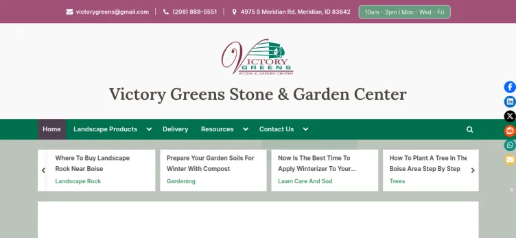 Screenshot Victory Greens Stone & Garden Center