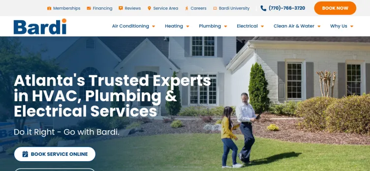 Screenshot Bardi Heating, Cooling, Plumbing