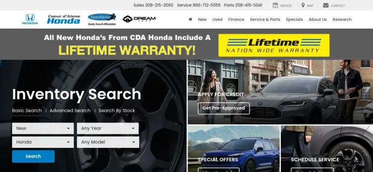 Screenshot Coeur d'Alene Honda