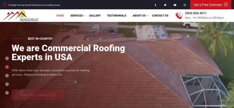 Screenshot Dakoma Roofing