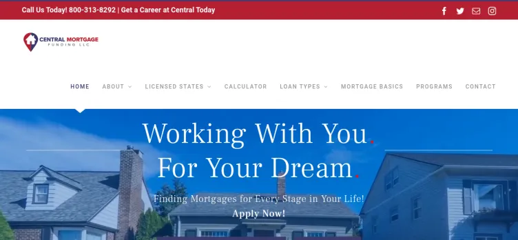 Screenshot Central Mortgage Funding