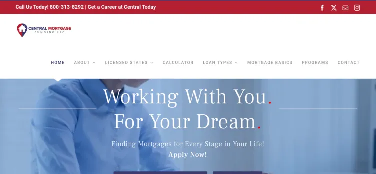 Screenshot Central Mortgage Funding