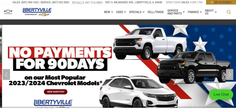 Screenshot Libertyville Chevrolet